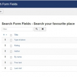 Search form field manager