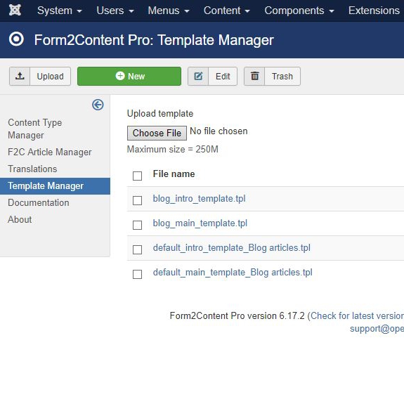 Creating custom templates - Documentation Form2Content Joomla CCK